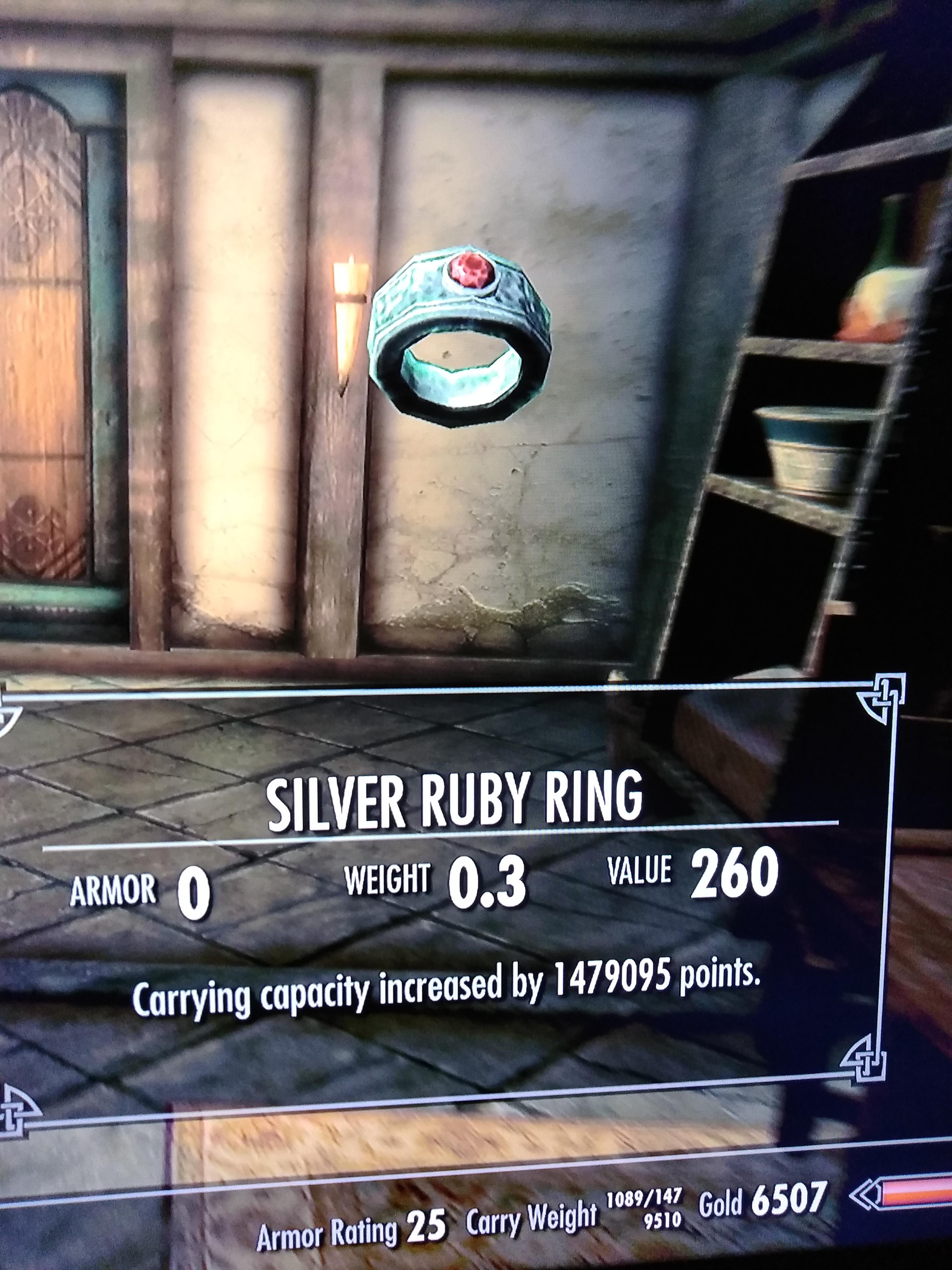 skyrim console command carry weight